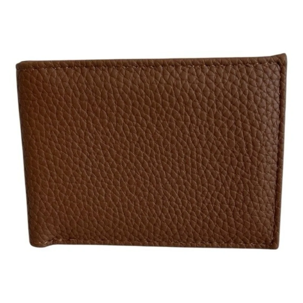 RAMPAGE Brown Leather Bifold Folding Credit Card Manager Men Wallet 4.5x3.25 NWT